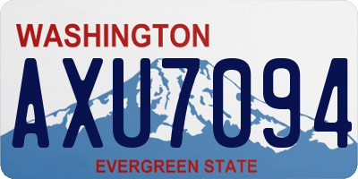 WA license plate AXU7094