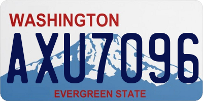 WA license plate AXU7096