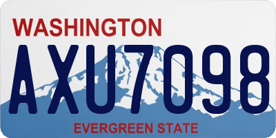 WA license plate AXU7098