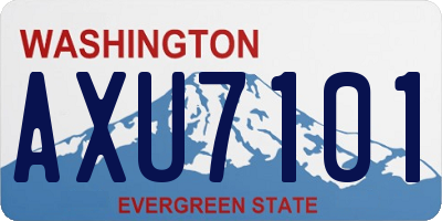 WA license plate AXU7101