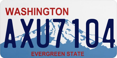 WA license plate AXU7104