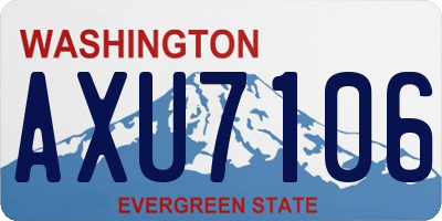 WA license plate AXU7106
