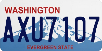 WA license plate AXU7107