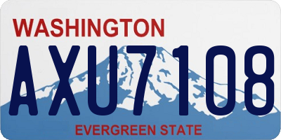 WA license plate AXU7108