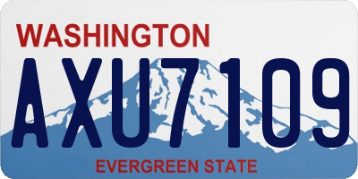 WA license plate AXU7109