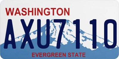 WA license plate AXU7110