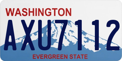 WA license plate AXU7112
