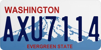 WA license plate AXU7114