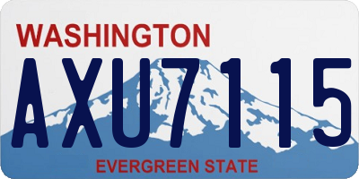 WA license plate AXU7115