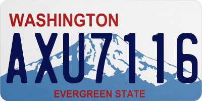 WA license plate AXU7116