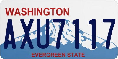 WA license plate AXU7117