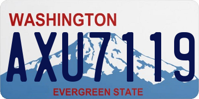 WA license plate AXU7119