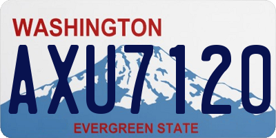 WA license plate AXU7120