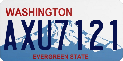 WA license plate AXU7121