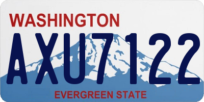 WA license plate AXU7122