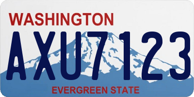 WA license plate AXU7123