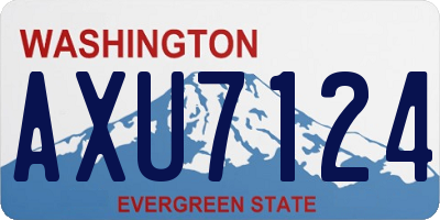 WA license plate AXU7124