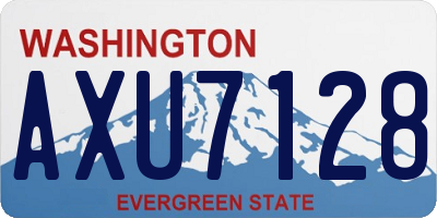 WA license plate AXU7128