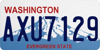 WA license plate AXU7129