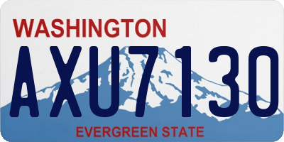 WA license plate AXU7130