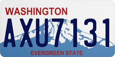 WA license plate AXU7131