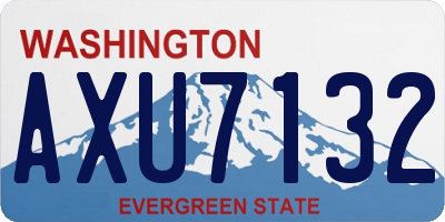 WA license plate AXU7132