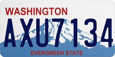WA license plate AXU7134