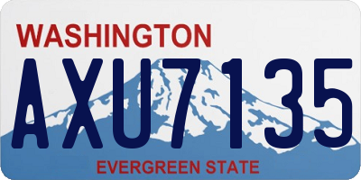 WA license plate AXU7135