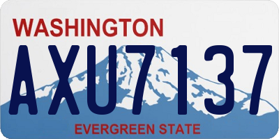 WA license plate AXU7137