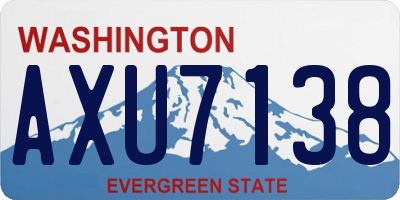 WA license plate AXU7138