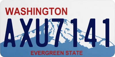 WA license plate AXU7141
