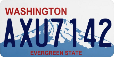 WA license plate AXU7142