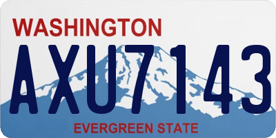 WA license plate AXU7143