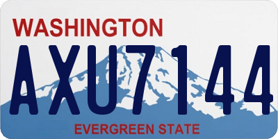 WA license plate AXU7144