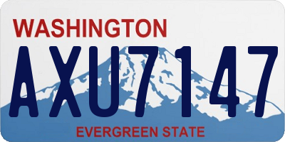 WA license plate AXU7147