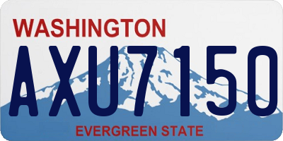 WA license plate AXU7150