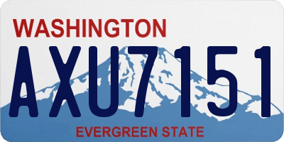 WA license plate AXU7151
