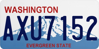 WA license plate AXU7152