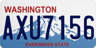 WA license plate AXU7156