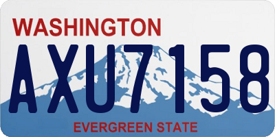 WA license plate AXU7158