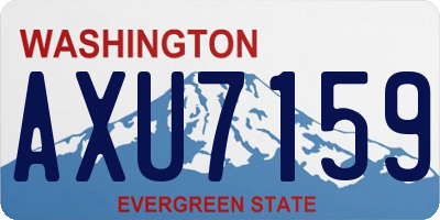 WA license plate AXU7159