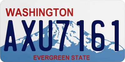 WA license plate AXU7161