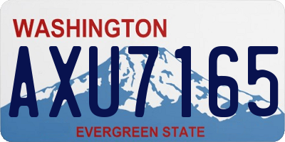 WA license plate AXU7165