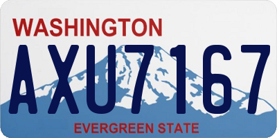 WA license plate AXU7167