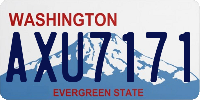 WA license plate AXU7171