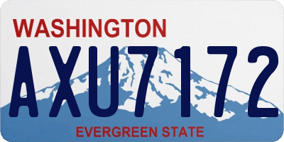 WA license plate AXU7172