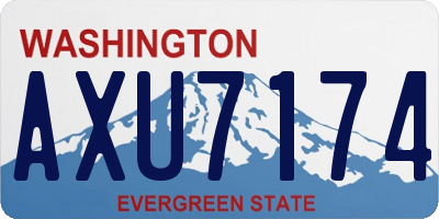WA license plate AXU7174