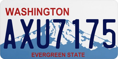 WA license plate AXU7175