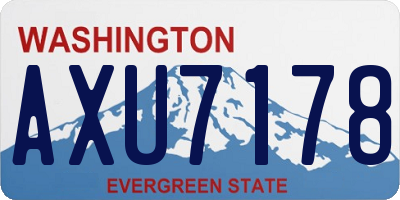 WA license plate AXU7178