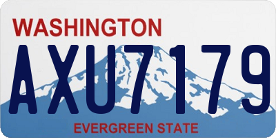 WA license plate AXU7179